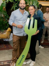 Alexandre Goniak et Gerie Jenner, du restaurant AGA, au lancement des TheFork Awards 2024